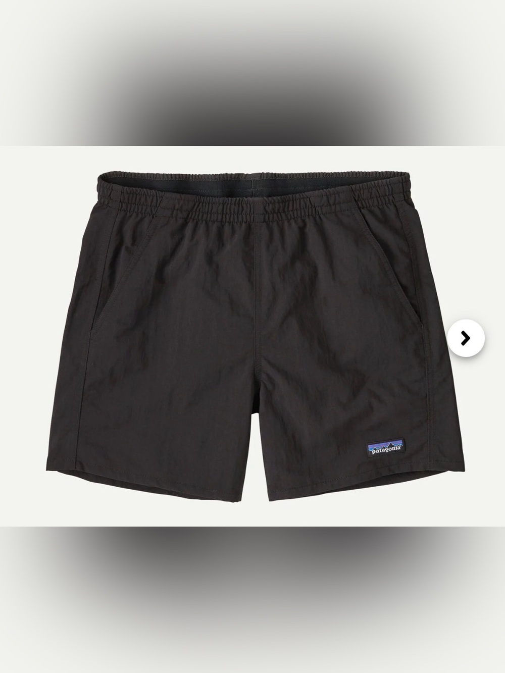 Patagonia Black “Barely Baggies” Athletic Shorts